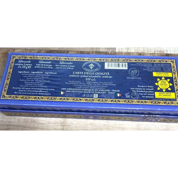 Saponificio Artigianale Fiorentino Lavender Scented Soaps In Gift Box 3x3.4 Oz R - Picture 6 of 6